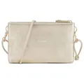 Produktbild: Expatrié Clutch Damen Gold Braun - Emilie - Stylische Umhängetasche für Hochzeit, Party & Freizeit - Kleine Handtasche in zwei Farben - Crossbody Bag für Frauen - Längenverstellbarer Schultergurt