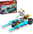 Produktbild: LEGO NINJAGO Zanes Eismotorrad, Ninja-Spielset mit 1 Minifigur, Spielzeug Kinder