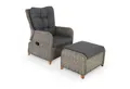 Produktbild: Raburg Gartensessel Relaxsessel mit Hocker, inkl. Polster, wetterfest, Alisa (Gartenstuhl-Set mit Hocker), pflegeleichtes Polyrattan, 130 kg Belastbarkeit