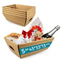 Produktbild: 5 x leere Kartons, 45 x 33 x 13 cm – Geschenkbox für Weihnachten, Ostern, Vatertag, Muttertag, Unternehmenskörbe, Familie und Freunde