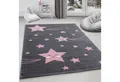 Produktbild: Carpettex Kinderteppich Sterne-Design, Läufer, Höhe: 11 mm, Kinderteppich Stern-Design Rosa Baby Teppich Kinderzimmer Pflegeleicht