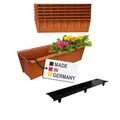 Produktbild: BURI 6 Euro-Paletten Blumenkästen-Einsätze inkl. Bewässerungsmatte | 37,3cm Terrakotta | Pflanzkasten für Europalette Palette | Balkonkasten | Blumentopf | aus stabilen Kunststoff | Made in Germany