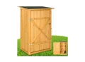 Produktbild: tectake® Gartenschrank mit Flachdach, aus imprägniertem Nadelholz, Dachpappe aus Bitumen, 75 x 56 x 118 cm