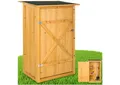 Produktbild: tectake Geräteschrank Gartenschrank mit Flachdach (Bausatz, 1-St., inkl. Schlüssel) aus imprägniertem Nadelholz