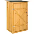 Produktbild: Holz Gartenschrank Geräteschrank Gerätehaus Schuppen Flachdach 75 x 56 x 118 cm