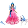 Produktbild: Barbie EIN verborgener Zauber - Puppe mit Einhorn, pinkfarbenes Kleid mit Saphir
