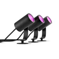Produktbild: Philips Hue White & Color Ambiance Lily Spot Outdoor schwarz • 3er Pack