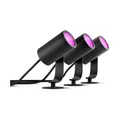 Produktbild: Philips Hue Lily Outdoor 3er-Pack LED Spot, Außenstrahler, 8W, 1770lm, schwarz (
