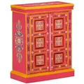 Produktbild: vidaXL Sideboard Massivholz Mango Rosa Handbemalt