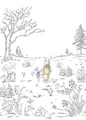 Produktbild: Komar Vliestapete Digitaldruck Vlies - Winnie the Pooh Walk - Größe 200 x 280 cm, glatt, bedruckt, Kinderzimmer