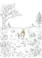 Produktbild: Komar Disney Vlies Fototapete - Winnie Pooh Walk - Größe: 200 x 280 cm (Breite x Höhe) - Babyzimmer, Babytapete, Kinderzimmer, Tapete - IADX4-043