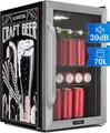 Produktbild: Klarstein Kühlschrank 70L, Kleiner Kühlschrank mit Herausnehmbaren Ablagen, Leiser Mini Kühlschrank mit Glastür & LED, Getränkekühlschrank Klein, Outdoor Geeignet, Biersafe für Flaschen, 0-10°C