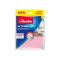 Produktbild: Vileda GmbH Vileda Actifibre Soft Allzwecktuch, 2er-Pack, Streifenfrei Reinigung ohne Spuren zu hinterlassen, 1 Packung = 2 Tücher, 1x Rosa, 1x Grau 171814