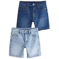 Produktbild: Next Jeansshorts Denim-Shorts im 2er-Pack (2-tlg) blau 140 (10 J.)