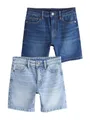 Produktbild: NEXT Jungen Denim-Shorts im 2er-Pack Dunkelblau 140