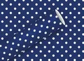 Produktbild: GESCHENKPAPIER BLAU MIT WEISSEN PUNKTEN 70 x 200 cm GESCHENK-PAPIER VERPACKUNG