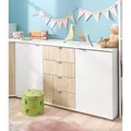 Produktbild: Kombikommode PRIESS, weiß (weiß, struktureichefarben hell), B:123cm H:71cm T:38cm, Sideboards, Kombikommode