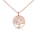 Produktbild: Nuoli® Damen Kette Lebensbaum Rosegold (45 + 5cm verstellbar) Hals Kette Rosegold mit Baum des Lebens Anhänger, aus poliertem Edelstahl