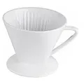Produktbild: HIT Trading 24302079 Porzellan Kaffee Filter 1x4, ø 13 cm, H 11,5 cm spülmaschinenfest, weiß