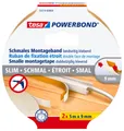 Produktbild: tesa Doppelklebeband POWERBOND Doppelseitiges Klebeband - 5 m : 9 mm (Packung, 1-St) schmales Montageband - einfache Befestigung von Kabelkanal & Deko
