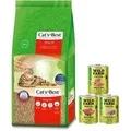 Produktbild: JRS Katzenstreu Cats Best Eko Plus 40l (17,2kg) + WILD FARM Premium getreidefreies MIX 3x400g