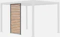 Produktbild: sweeek - Lamellenwand 130cm für Pergola Triomphe 3x4m Aluminium Holzoptik - Anthrazit