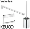 Produktbild: Keuco Moll Badset Toilettenpapierhalter Handtuchhalter Haken Bürstengarnitur Set