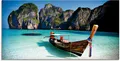 Produktbild: Artland Glasbild Maya Bay, Koh Phi Phi Leh, Thailand, Boote & Schiffe (1 St), in verschiedenen Größen