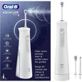 Produktbild: Oral-B Munddusche Zahnreiniger Aquacare 6 Oxyjet Weiß Wasserstrahl Zahnspange