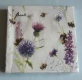 Produktbild: 20 Servietten HUMMEL  1 Packung OVP Motivservietten Ambiente Blumen Bienen