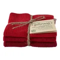 Produktbild: Solwang '3 Stück gestrickte BIO Wischtücher in rot Kombi'