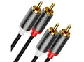 Produktbild: deleyCON deleyCON 1m Cinch Kabel RCA HiFi Audio Kabel Audiokabel Heimkino Audio- & Video-Kabel
