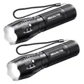 Produktbild: GEARLITE LED Taschenlampe Batteriebetrieben 2 Stücke, 2000 Lumen Taschenlampe LED Extrem Hell mit 5 Modi, IP65 Wasserdicht Handlampe Kinder für Camping, Wandern, Outdoor, Notfall
