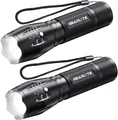 Produktbild: GEARLITE LED Taschenlampe Batteriebetrieben 2 Stücke, 2000 Lumen Taschenlampe