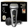 Produktbild: Braun Series 9 Pro+ Rasierer Herren Elektrisch, Elektrorasierer mit 5 Pro Rasierelementen, Rasierapparat ProTrimmer & Ladestation, 60 Min Laufzeit, Wet & Dry, Made in Germany, 9517s, Silber