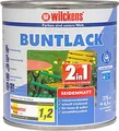 Produktbild: Wilckens 2in1 Acryl Buntlack für Innen und Außen, seidenmatt, 375 ml, RAL 8011 Nussbraun
