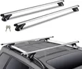Produktbild: Aluminium Dachträger Auto Querstangen 90 kg Tragkraft für erhöhte Seitenleisten