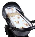 Produktbild: Babylux Babydecke Minky PLÜSCH Kuscheldecke 75x60cm + Kissen 35x30cm | 2-TLG Set für Kinderwagen, Wiege, Babyschale, Neugeborene (MP150 - Beige + Häschen)
