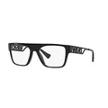 Produktbild: Versace VE 3326U 5380 Rechteckige Kunststoff-Brille, 55 mm, Schwarz, Schwarz, 55-19-145