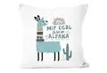 Produktbild: SpecialMe Dekokissen Kissen-Bezug Mir egal ich bin ein Alpaka - Alpaka-Motiv Lama Geschenk Alpaka-Liebhaber Dekokissen SpecialMe®