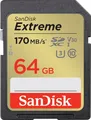 Produktbild: Sandisk Extreme 64GB Speicherkarte (64 GB, UHS Class 3, 170 MB/s Lesegeschwindigkeit)