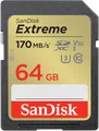 Produktbild: SanDisk 64GB Extreme SDXC Speicherkarte, 170MB/s & 80MB/s Lese/Schreibgeschwindi