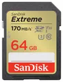 Produktbild: SanDisk Speicherkarten 64 GB SDXC Extreme 170MB/s V30 UHS-I U3