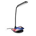 Produktbild: Grundig Schreibtischlampe mit Kabelloser Ladefunktion - LED Nachttischlampe Dimm