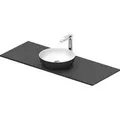 Produktbild: Duravit Sivida Waschtisch Set rund inklusive Konsole 1280x500x123mm, 268015FI00, Farbe: Waschtisch Innen: Weiß Seidenmatt, Außen: Dunkelgrau Matt; Konsole: Dunkelgrau