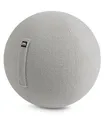 Produktbild: mokebo ergonomischer Sitzball 'Der Runde' mit Pumpe, Pezziball, Yogaball oder Gymnastikball mit Teddybezug, 65cm Breite, Bürostuhl Alternative für Zuhause & Büro in Hellgrau