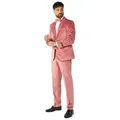 Produktbild: Opposuits Anzug Vintage Pink Velvet Deluxe Samtanzug - Weihnacht Eleganter Samtanzug in hochwertiger Ausführung rosa 52