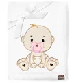 Produktbild: Be Mammy Warme Kuscheldecke Babydecke Blanket Baby Geschenk BE20-168 (Weiß - Mädchen)