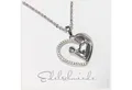 Produktbild: Edelschmiede925 Kettenanhänger edler Anhänger zur Geburt Herz 925 Silber rhod Zirkonia inkl Kette