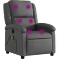 Produktbild: vidaXL Massagesessel Relaxsessel Echtleder Grau 3205927